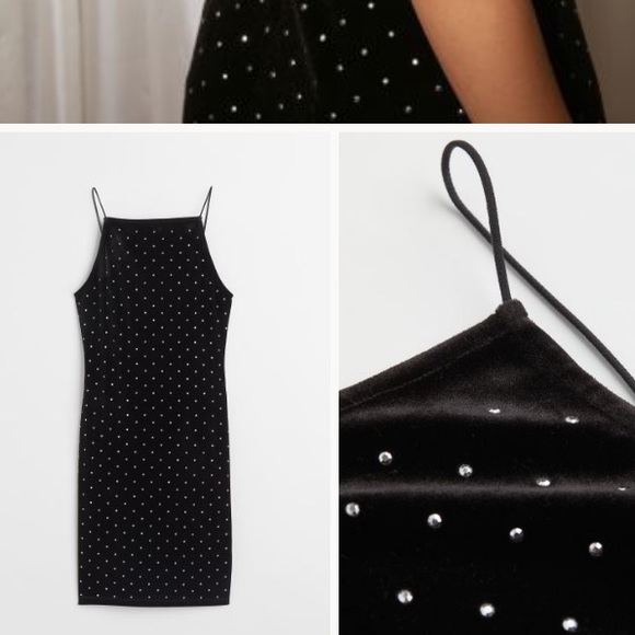 New black velvet dress with sparkles - Picture 3 of 3